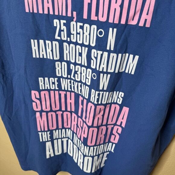 Miami South Florida Motorsport Shirt Adult XL Blue World Tour Crewneck NWT - Picture 14 of 15